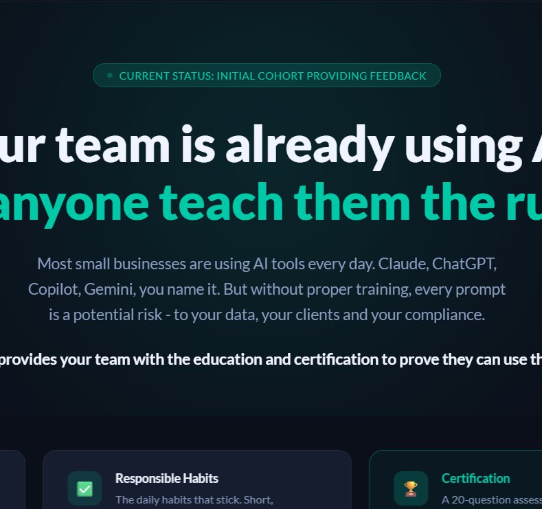 Safe AI Habits - AI compliance training